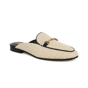 Sam Edelman Cream Woven Mules